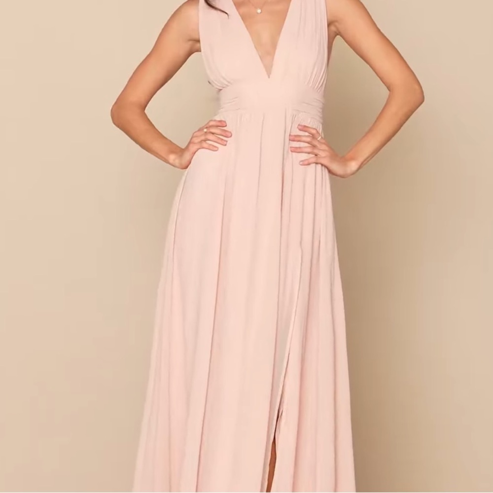 Elegant Blush Maxi Dress